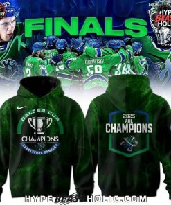 Abbotsford Canucks 2025 Calder Cup Champions Green Hoodie