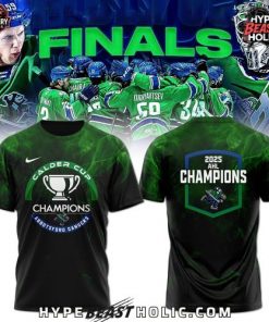 Abbotsford Canucks 2025 Calder Cup Champions Green T-Shirt