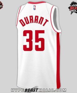 Kevin Durant Houston Rockets 35 White Version Basketball Jersey 3