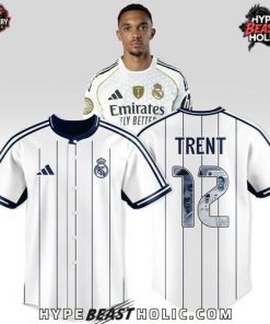 Real Madrid Trent #12 Pinstripe Edition Baseball Jersey