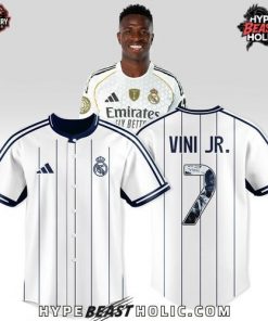 Real Madrid Vini Jr. #7 Pinstripe Edition Baseball Jersey
