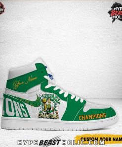 Boston Celtics NBA Finals Champions Customized Air Jordan 1 Shoes 3