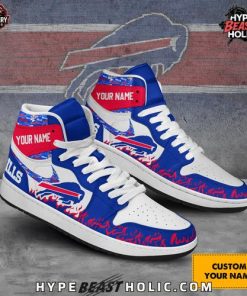 Buffalo Bills Collab Nike Custom Name Air Jordan 1 4
