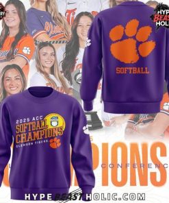 Clemson Tigers 2025 ACC Softball Champions Limited Sweatshirt