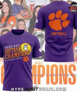 Clemson Tigers 2025 ACC Softball Champions Limited T-Shirt