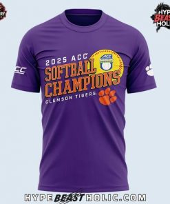 Clemson Tigers 2025 ACC Softball Champions Limited T-Shirt