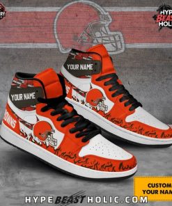 Cleveland Browns Collab Nike Custom Name Air Jordan 1