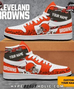 Cleveland Browns Collab Nike Custom Name Air Jordan 1 3