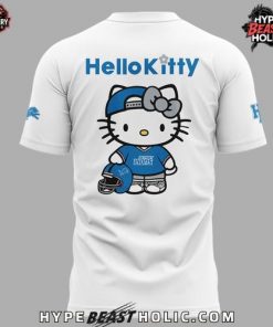 Detroit Lions x Hello Kitty 2025 White T Shirt 3