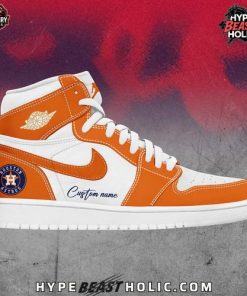 Houston Astros Collab Nike Custom Name Air Jordan 1 Shoes