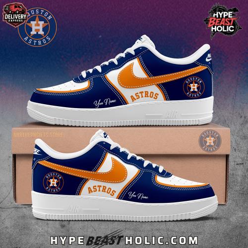 Houston Atros Collab Nike Custom Name Air Force 1 Shoes Houston Atros Collab Nike Custom Name Air Force 1 Shoes