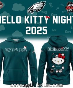 Philadelphia Eagles x Hello Kitty 2025 Green Hoodie