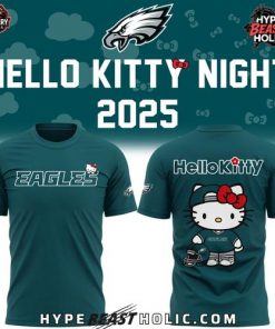 Philadelphia Eagles x Hello Kitty 2025 Green T-Shirt